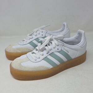 Adidas Samba White with Green Accents Women's Size 9